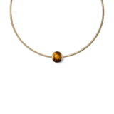 Tiger eye Orb Gold charm