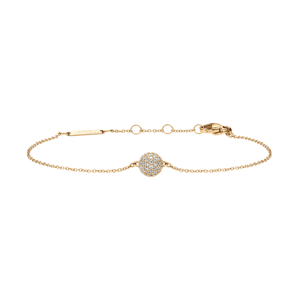 Pavé Crystal Pendant Bracelet Gold
