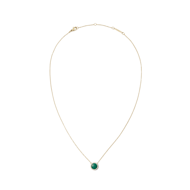 Audrey Necklace Malachite Gold