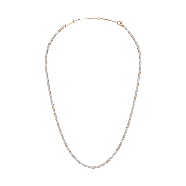 Classic Tennis Necklace Rose Gold