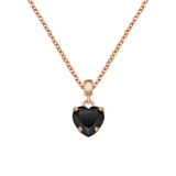 Heart Black Crystal Charm RG