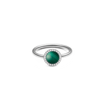 Audrey Ring Malachite Silver