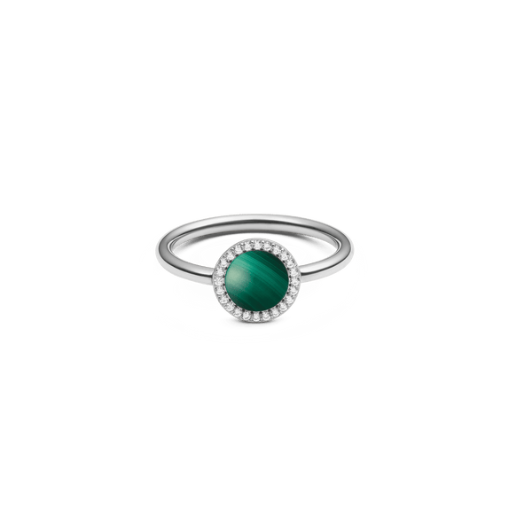 Audrey Ring Malachite Silver