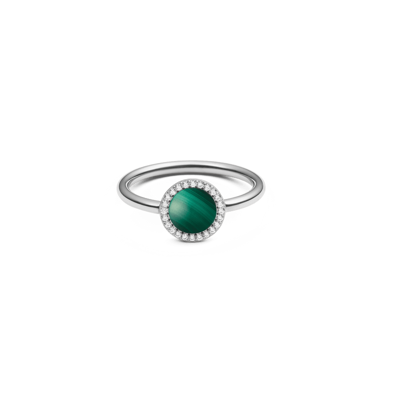 Audrey Ring Malachite Silver