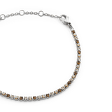 Classic Tennis Bracelet Honey Combo Silver