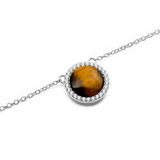 Audrey Necklace Tiger Eye Silver