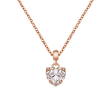 Heart White Crystal Charm RG