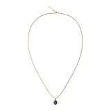 Blue Spot Oval Gold Charm