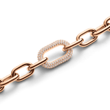 Crystal Link Bracelet Rose Gold