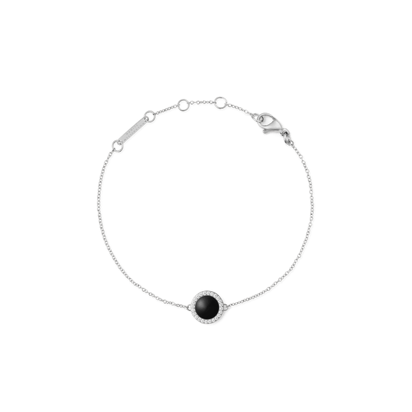 Audrey Bracelet Black Agathe Silver