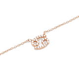 Crystal Zodiac Chain Necklace Rose Gold
