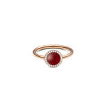 Audrey Ring Red Agathe Rose Gold