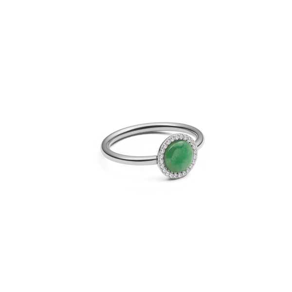 Audrey Ring Jade Silver