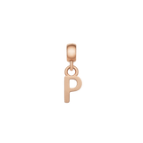 Letter Charm Rose Gold