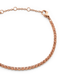 Classic Tennis Bracelet Apricot Rose Gold