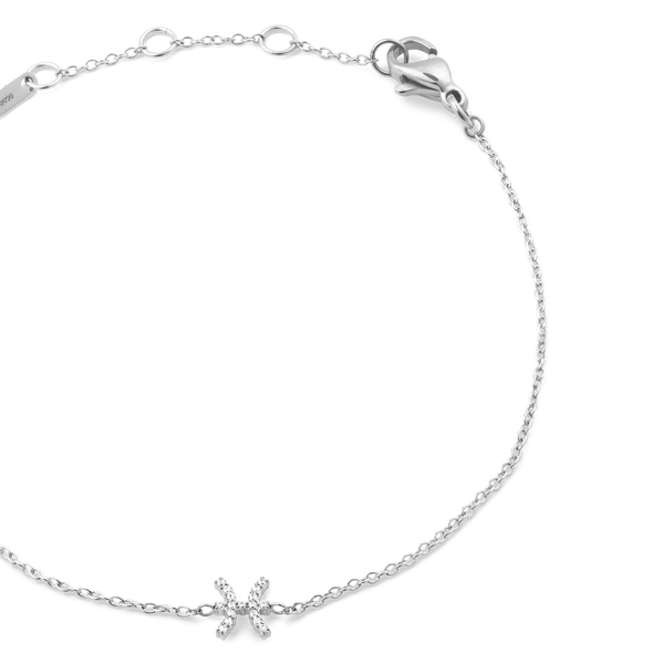 Crystal Zodiac Chain Bracelet Silver