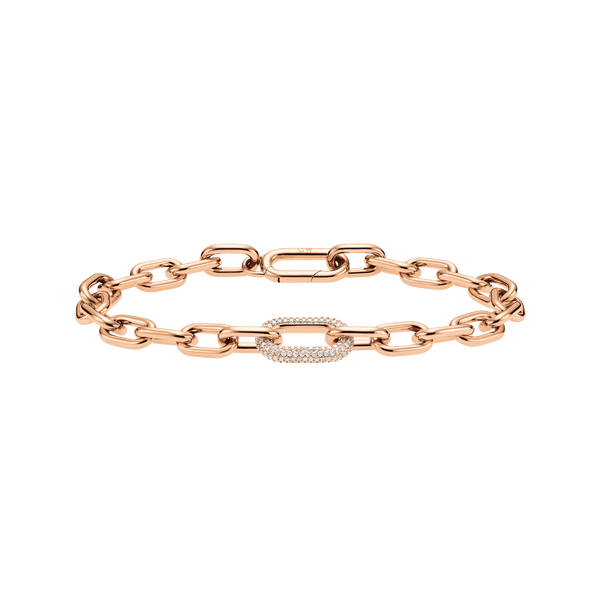 Crystal Link Bracelet Rose Gold