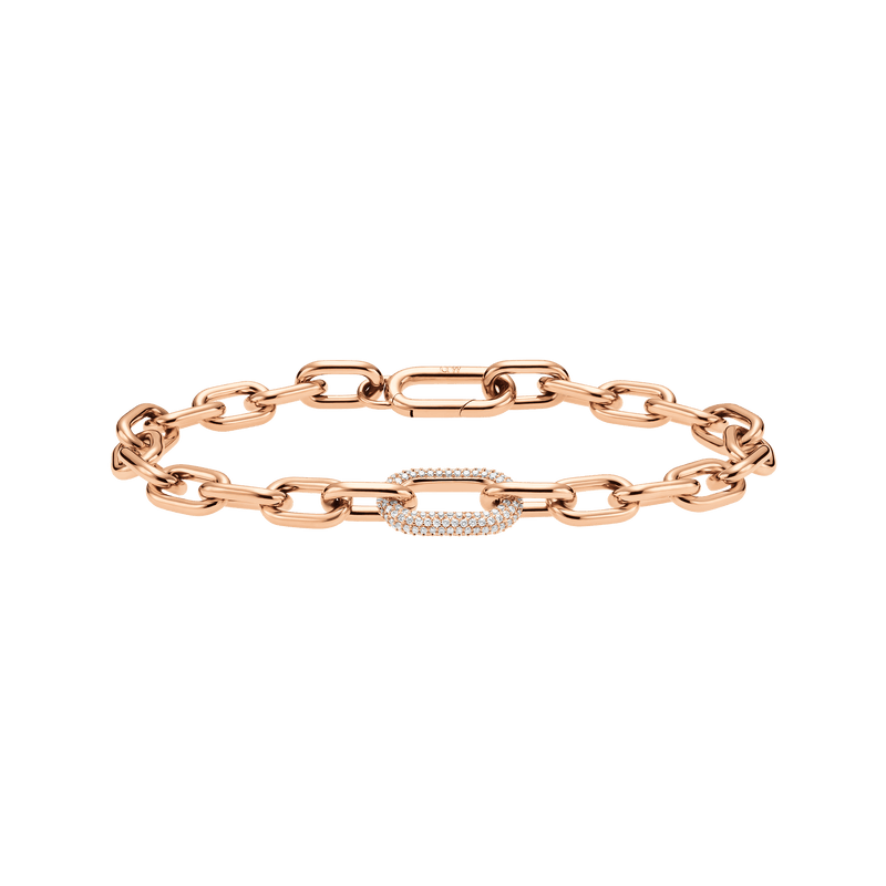 Crystal Link Bracelet Rose Gold