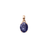 Blue Spot Oval Rose Gold Charm