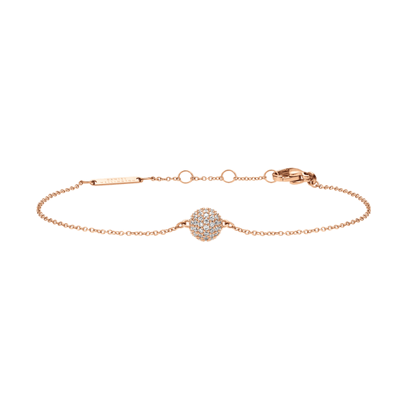 Pavé Crystal Pendant Bracelet Rose Gold