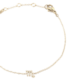 Crystal Zodiac Chain Bracelet Gold