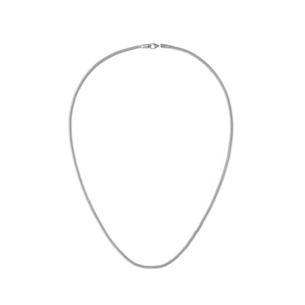 Tide Mesh Necklace Silver 2.8