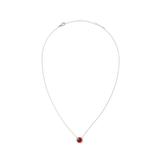 Audrey Necklace Red Agathe Silver