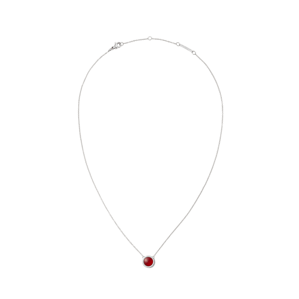 Audrey Necklace Red Agathe Silver