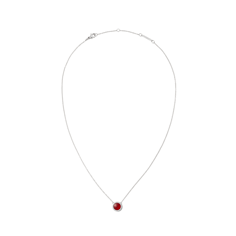 Audrey Necklace Red Agathe Silver
