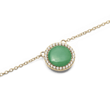 Audrey Necklace Jade Gold
