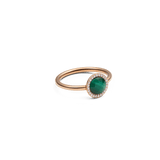 Audrey Ring Malachite Rose Gold