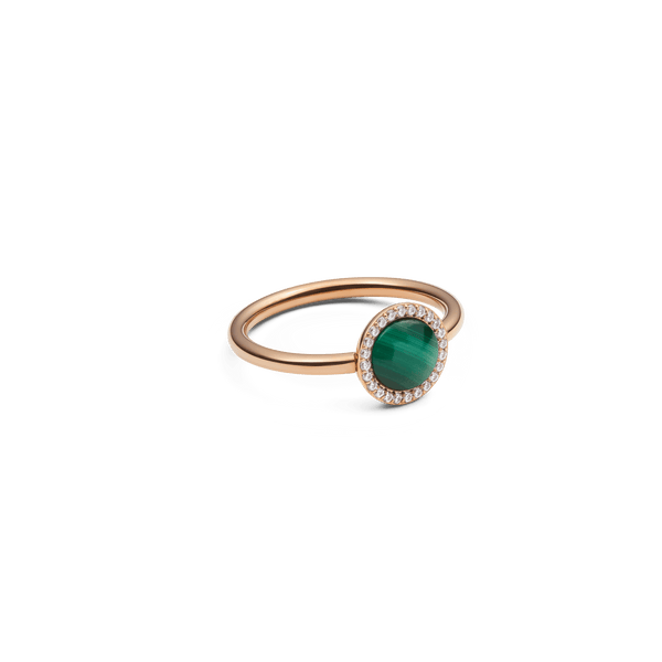 Audrey Ring Malachite Rose Gold
