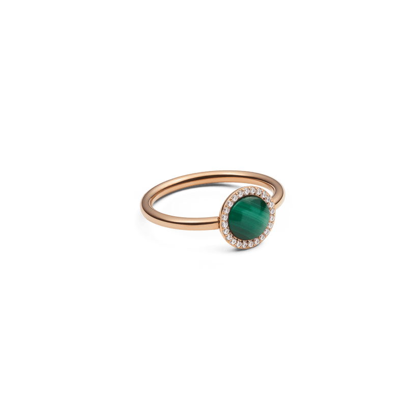 Audrey Ring Malachite Rose Gold