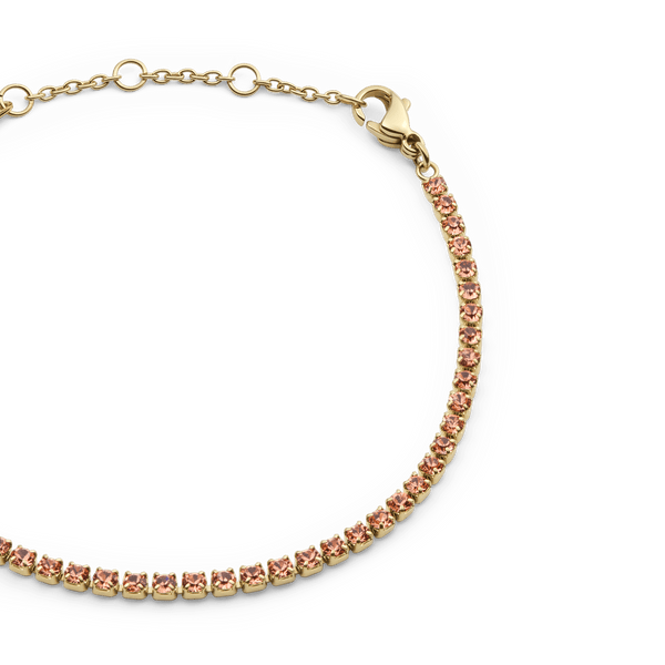Classic Tennis Bracelet Apricot Gold