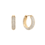 Pavé Crystal Earrings Gold