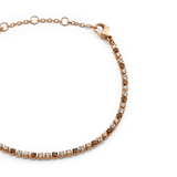 Classic Tennis Bracelet Honey Combo Rose Gold
