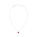 Audrey Necklace  Red Agathe Gold