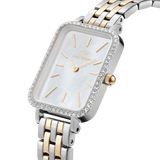 Quadro Lumine Bezel 5-Link Two-Tone MOP Silver