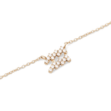 Crystal Zodiac Chain Necklace Gold
