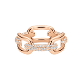 Crystal Link Ring Rose Gold