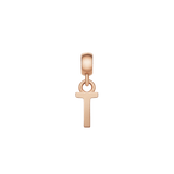 Letter Charm Rose Gold