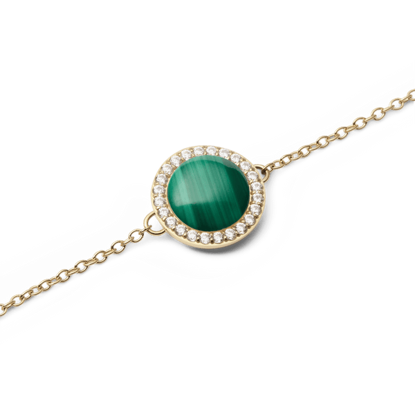Audrey Bracelet Malachite Gold