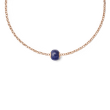 Blue Spot Orb Rose Gold Charm