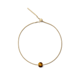 Tiger eye Orb Gold charm