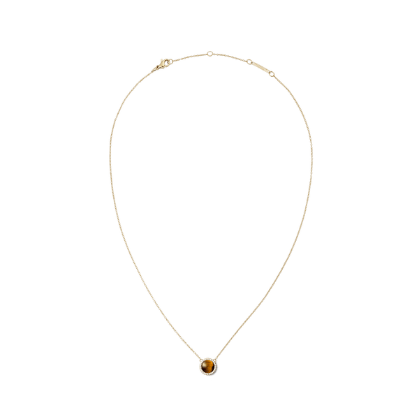 Audrey Necklace Tiger Eye Gold