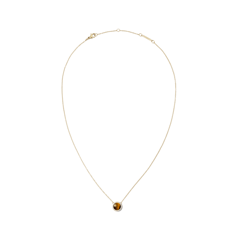 Audrey Necklace Tiger Eye Gold