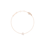 Crystal Zodiac Chain Bracelet Rose Gold