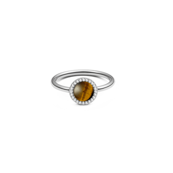 Audrey Ring Tiger Eye Silver