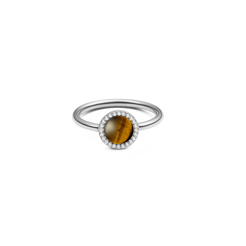 Audrey Ring Tiger Eye Silver