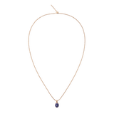 Blue Spot Oval Rose Gold Charm